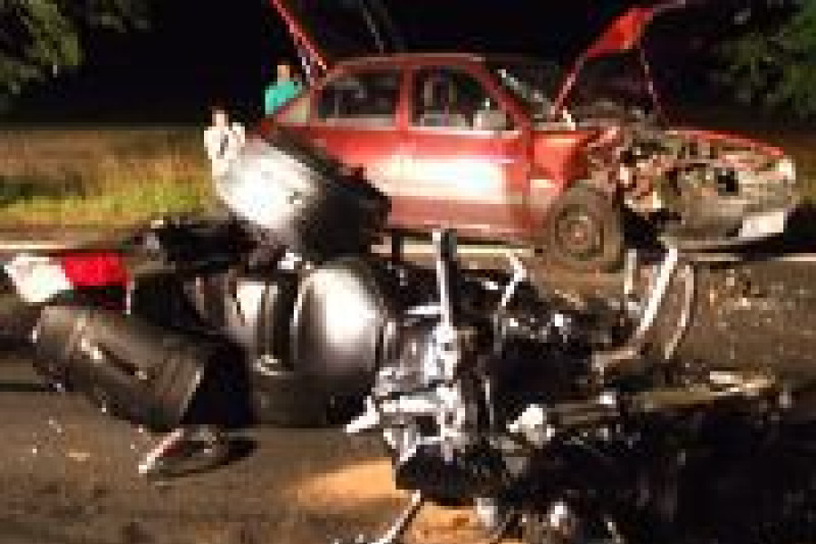 motocykl samochód kolizja