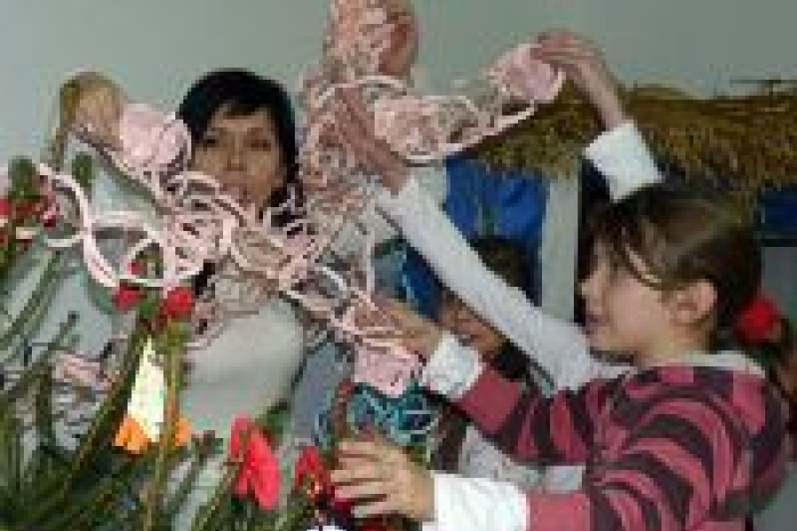 ludzie ozdoba choinkowa