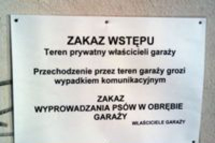 zakaz wstępu