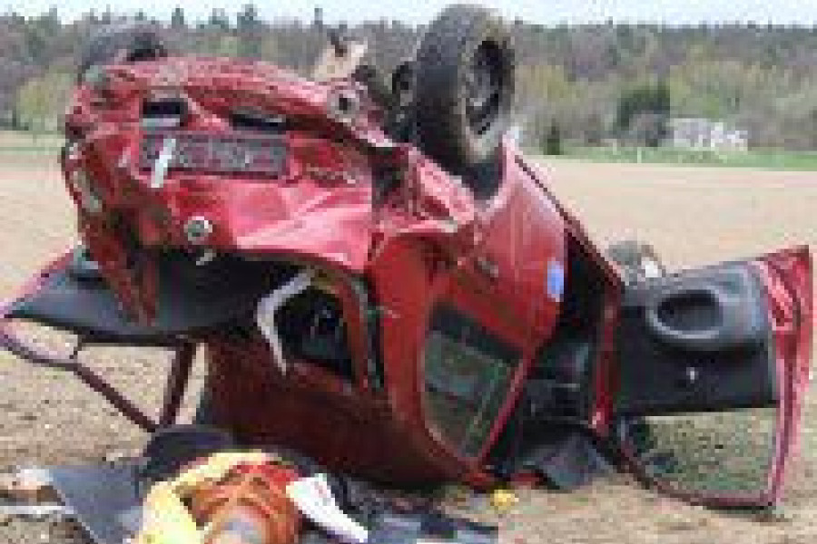 auto wypadek dachowanie