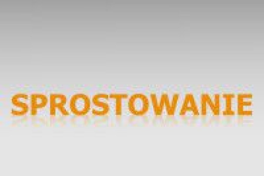 sprostowanie