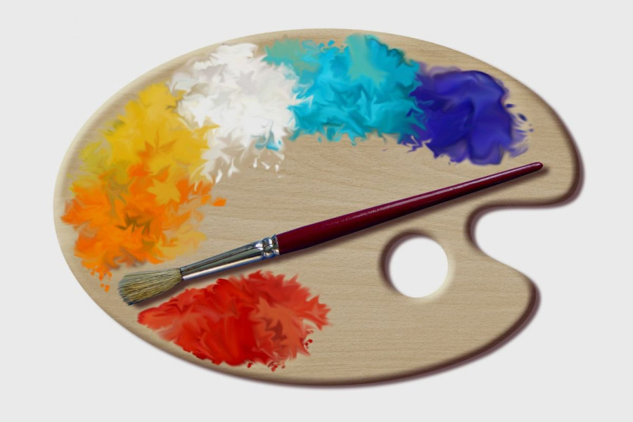 pędzel paleta farba