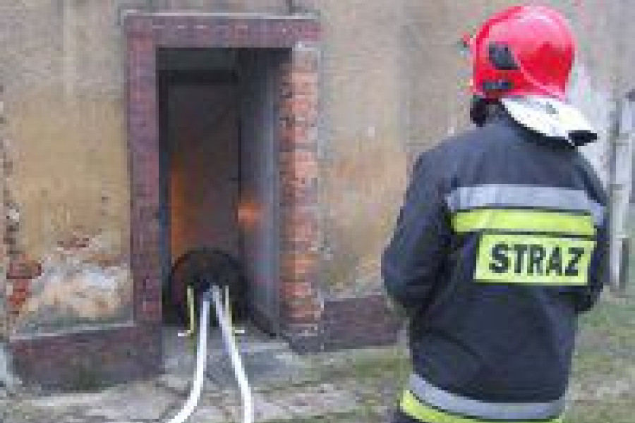 strażak pożar kosiby