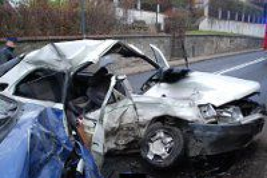 wypadek peugeot widok