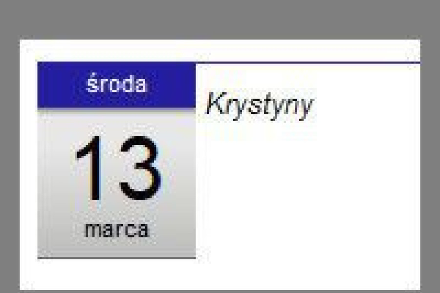 krystyny kalendarz