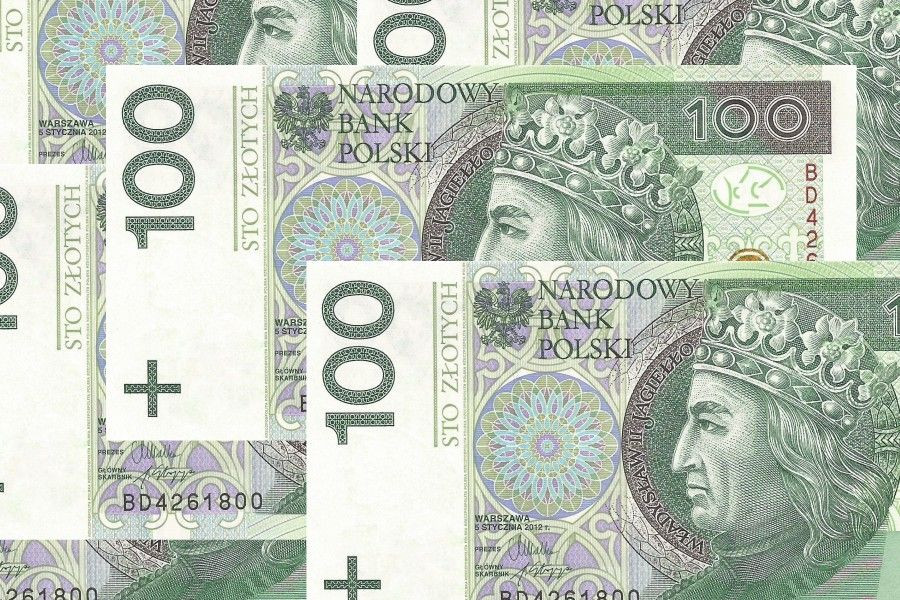 banknot pieniądze zł pln 100