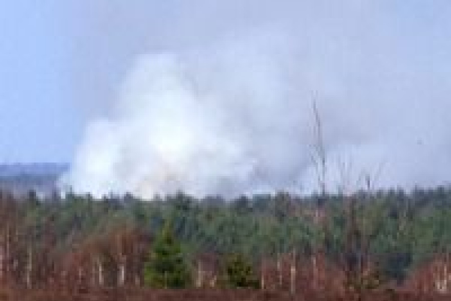 dym pożar poligon świętoszów