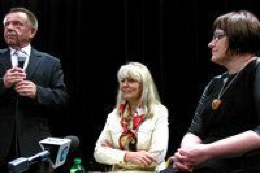 Stanisław Chwojnicki Lidia Geringer de Oedenberg i Alicja Janiec