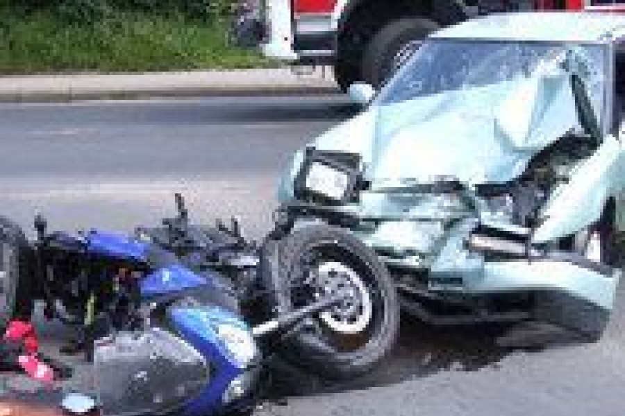 motocykl auto wypadek kościuszki
