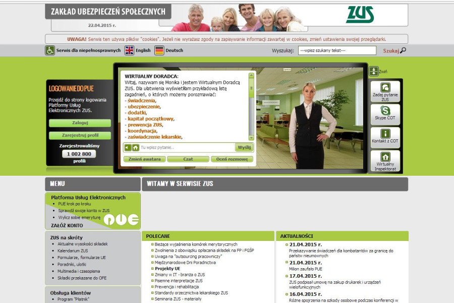 Strona ZUS