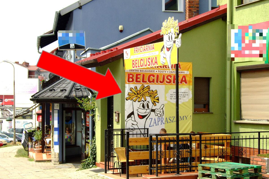 fryciarnia frytkarnia wejście