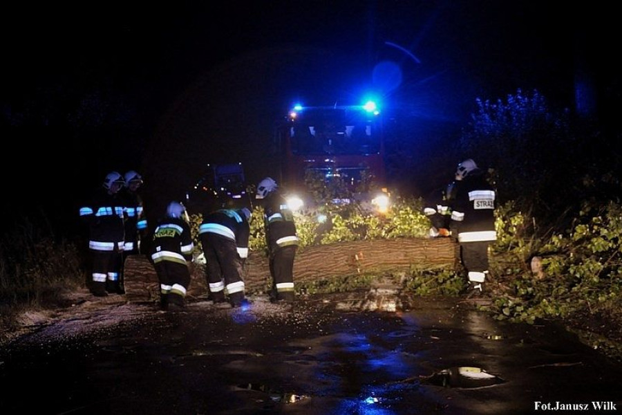 straż pożar wichura zielonka