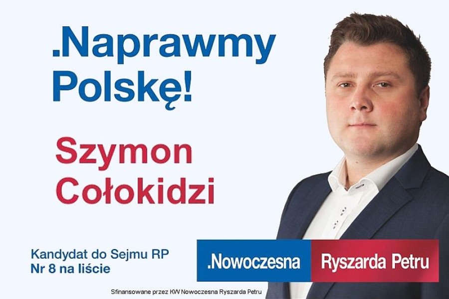 szymon cołokidzi plakat wybory
