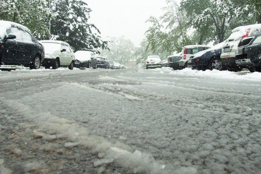 śnieg droga osiedle