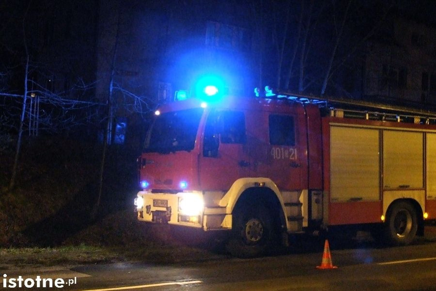 straż pożarna akcja noc