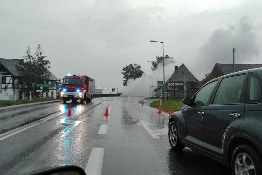 pożar auto kruszyna