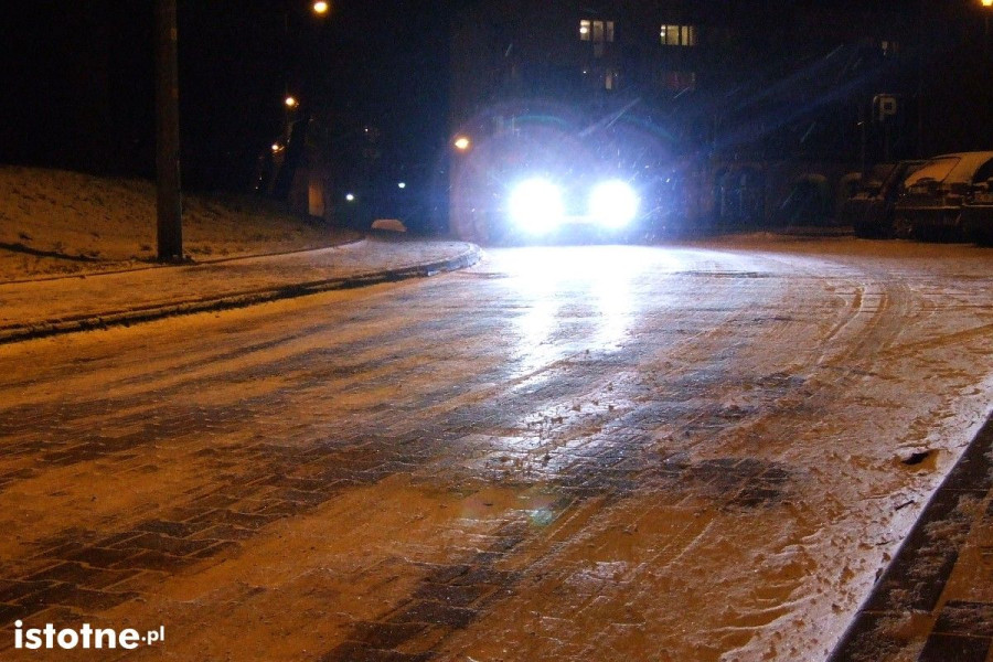 lód śnieg droga