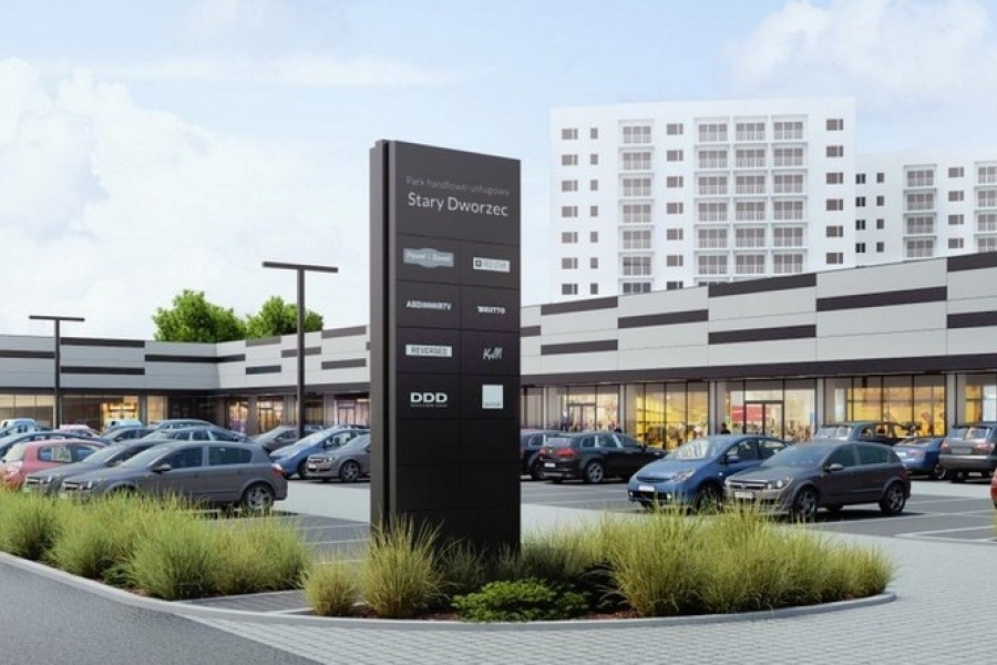 wizualizacja  stary dworzec  park handlowy