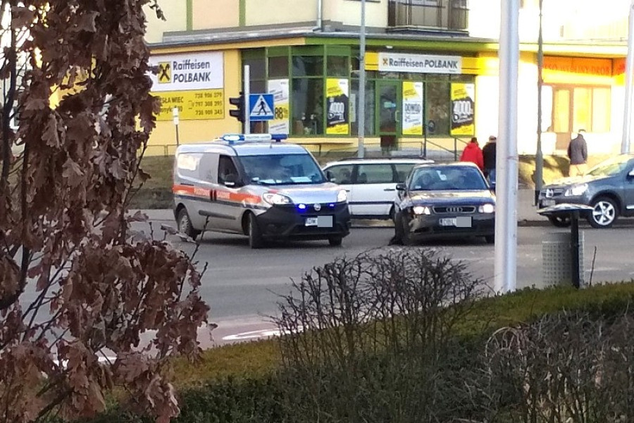 zderzenie  audi  fiat