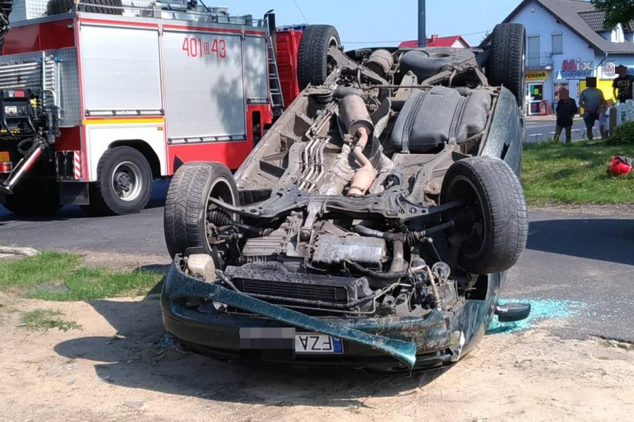 samochód wypadek kraśnik