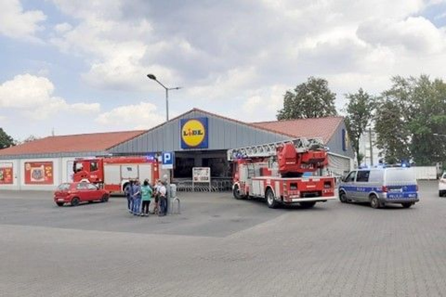 lidl alarm straż policja