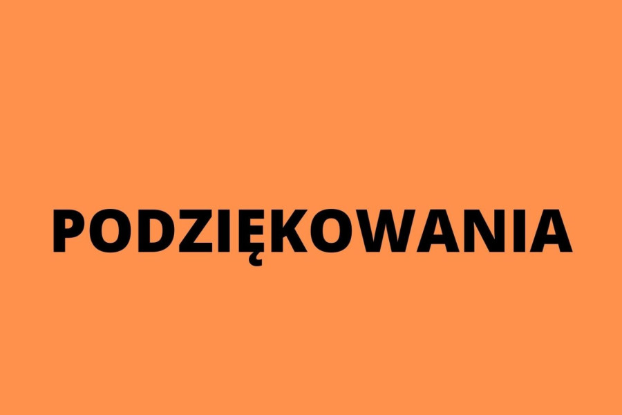 podziękowania baner