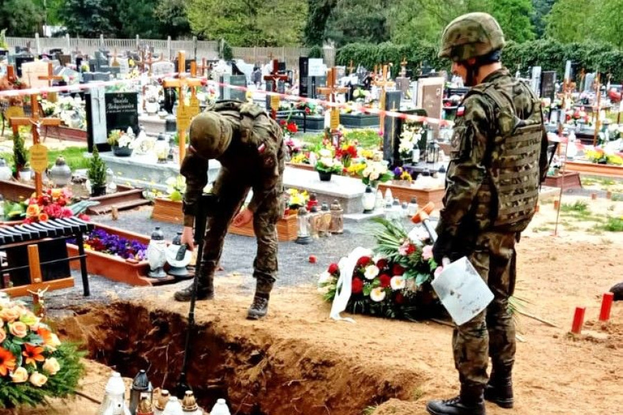 saper patrol niewybuch cmentarz