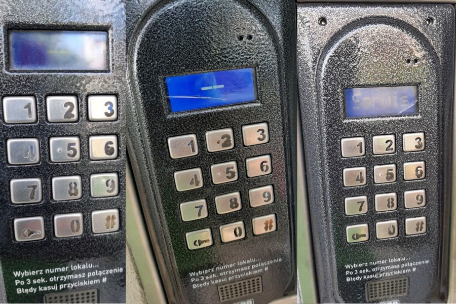 domofon brud uszkodzenie