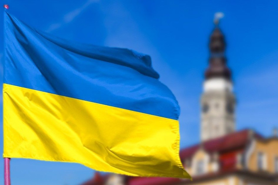 flaga ukraina ratusz