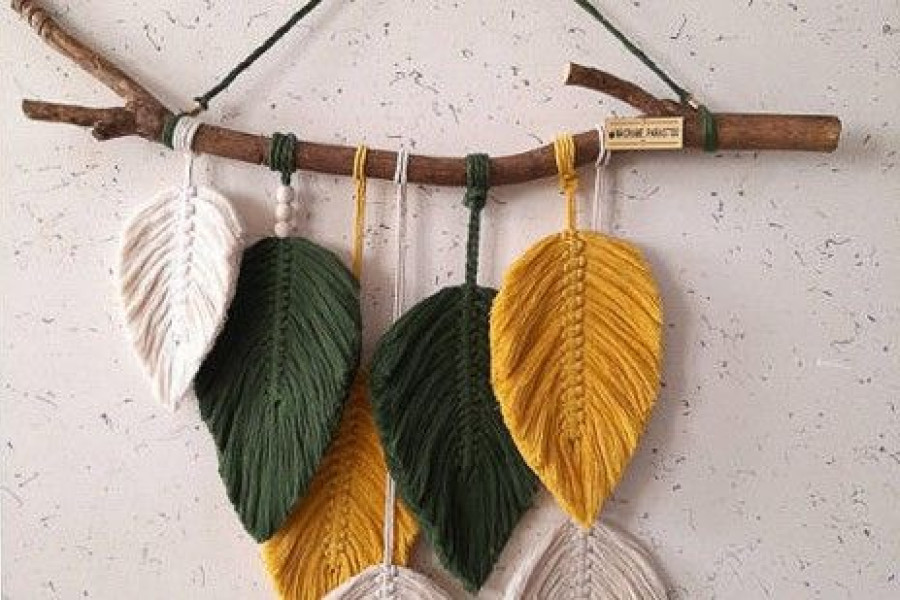 makata liście dekoracja