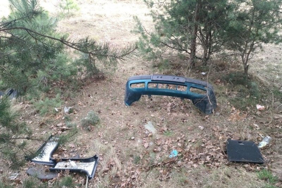 śmieci obwodnica las