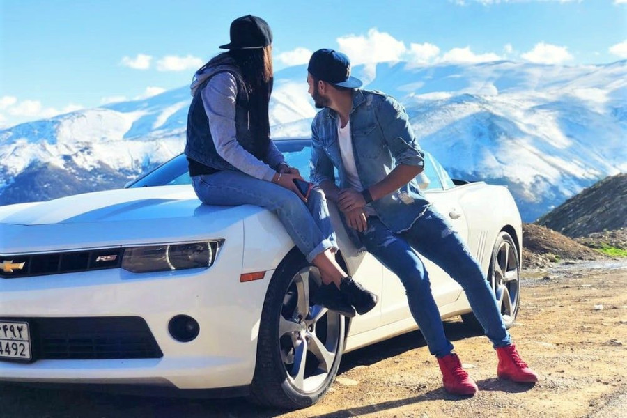 kobieta mężczyzna para auto