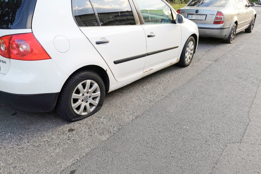 przebita opona auto pkp