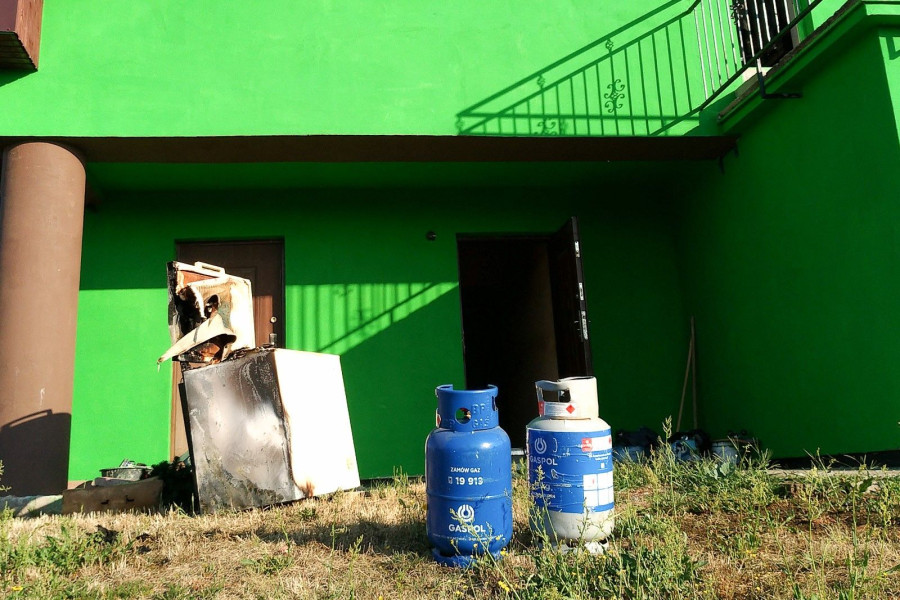 dom zamrażarka pożar