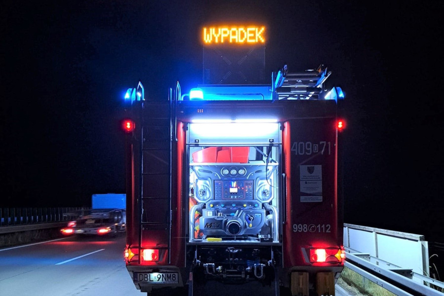 wóz strażacki a4 wypadek