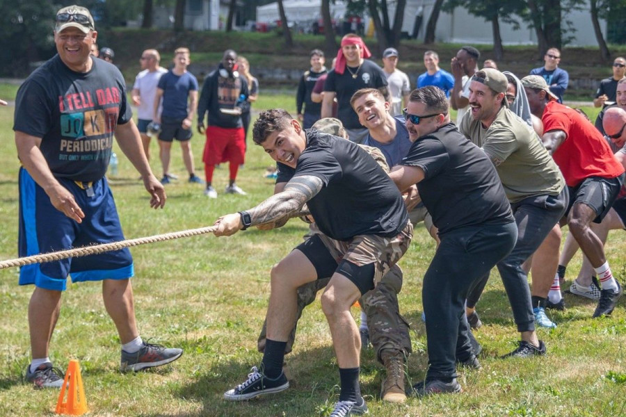 us army święto przeciąganie liny