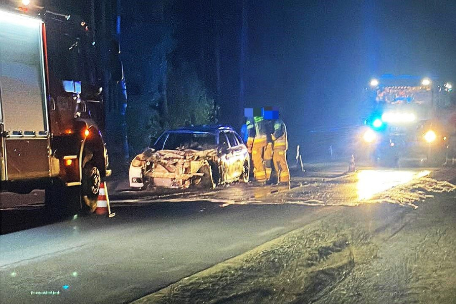 pożar auto osieczów