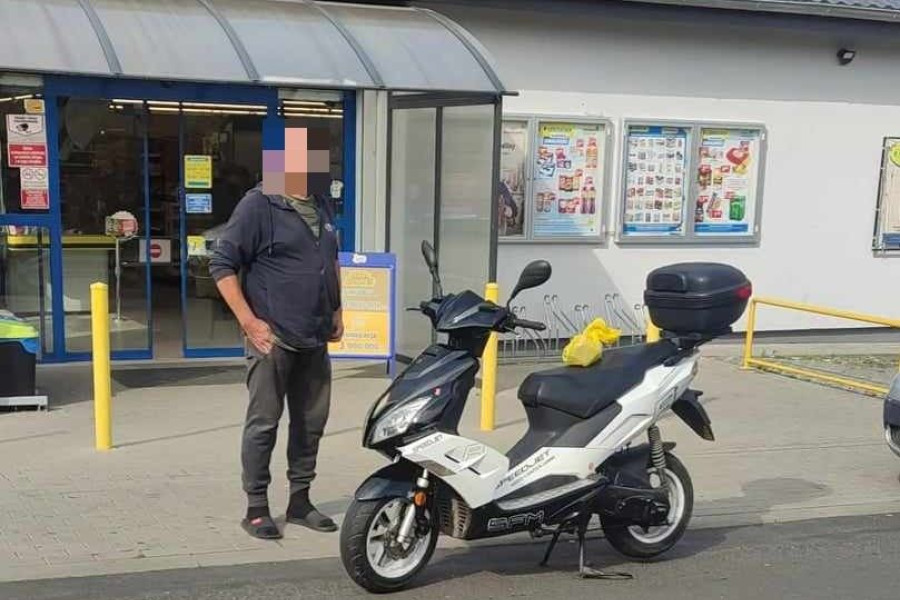 zatrzymanie kierowca skutera kruszyn