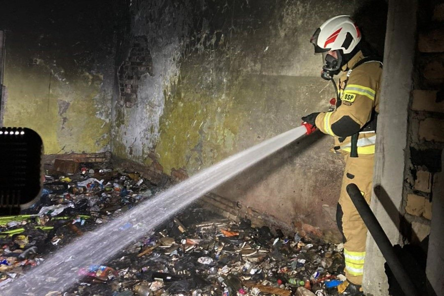 strażak pożar szczytnica