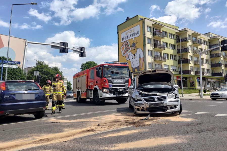 straż auta stłuczka