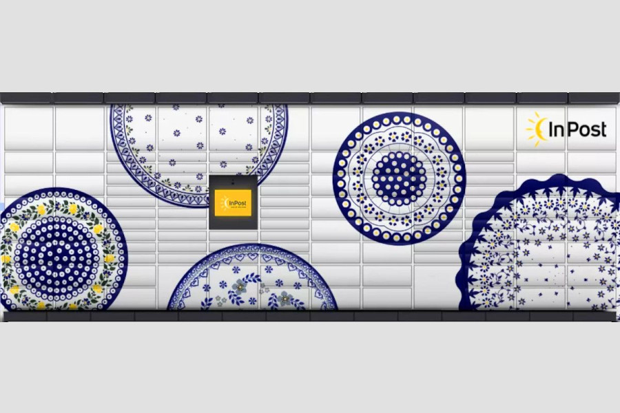 inpost paczkomat ceramika wzrór