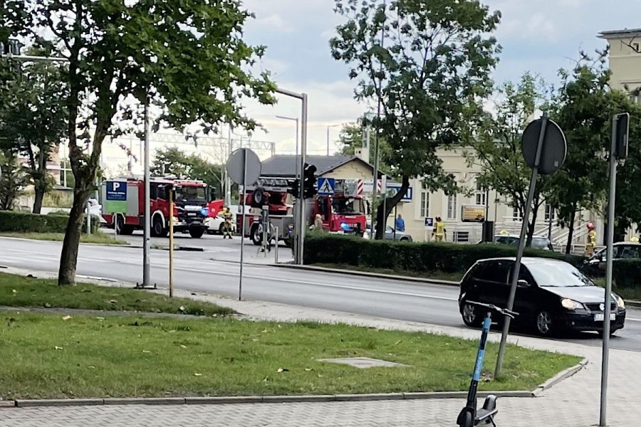 straż wóz pkp dworzec