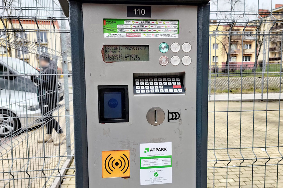 parkomat park handlowy stara mleczarnia