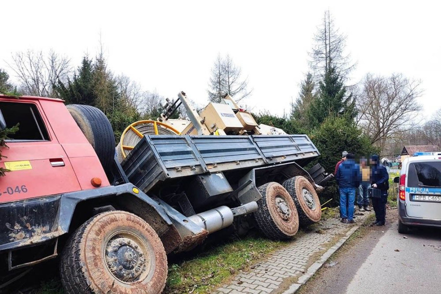 zderzenie cieżarówka radłówka
