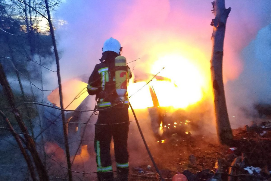 pożar auto nowogrodziec