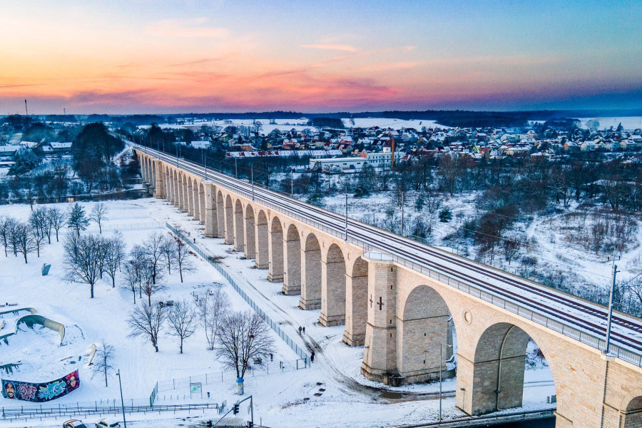 wiadukt zima