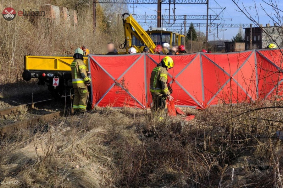 drezyna potrącenie tory olszyna