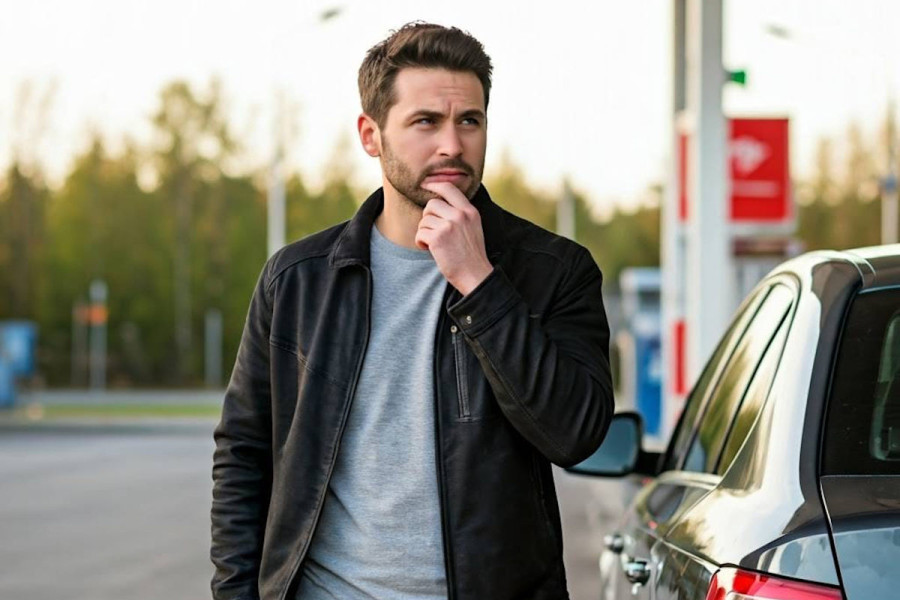 kierowca stacja paliw