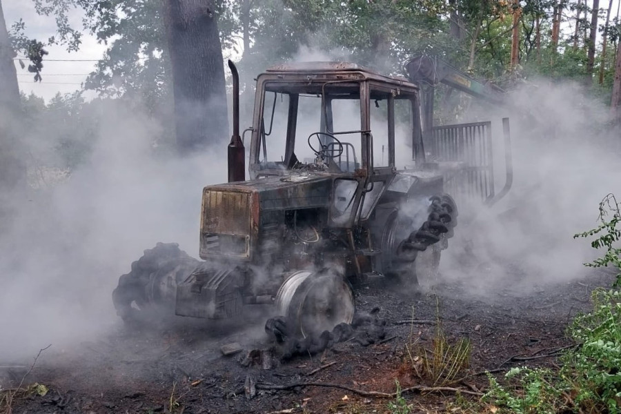 traktor pożar