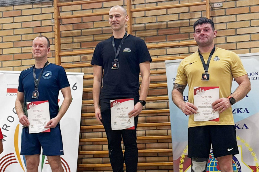 strażak badminton podium